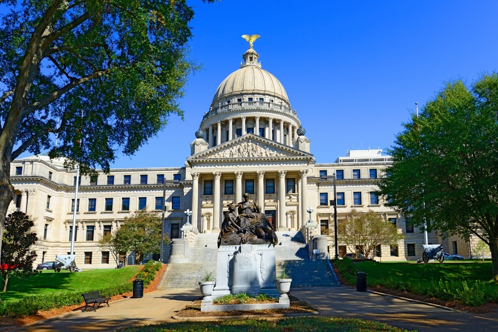 State,Capitol,Capital,Building,Jackson,Mississippi,Ms,Us,Statue,Of